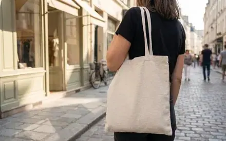 Cotton tote bag in premium retail
