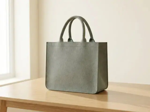 Filztasche aus grauem RPET-Filz